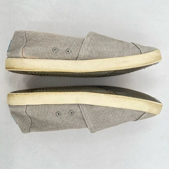 Toms Avalon Drizzle Grey Canvas Slip On Loafer Sneakers Women’s Size 7.5 - Picture 5 of 10